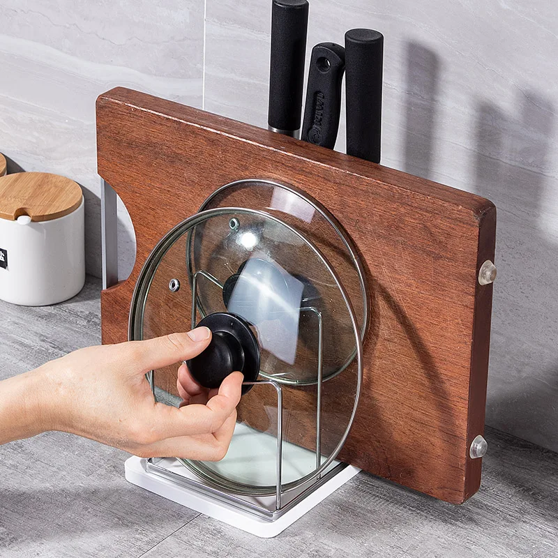 

Kitchen knife rack storage pot lid chopping board all -in -one tablet shelf multi -functional home big kitchen knife rack
