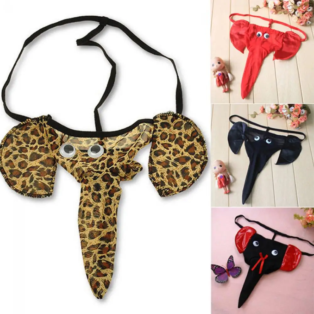 

Sexy Briefs T-back Bulge Pouch Thong G-string Underwear Elephant