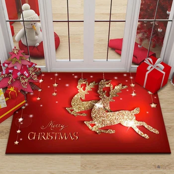 Merry Christmas Santa Claus Entrance Doormat Home Decor Carpet for Living Room Corridor Balcony Rugs Non-slip Bathroom Floor Mat