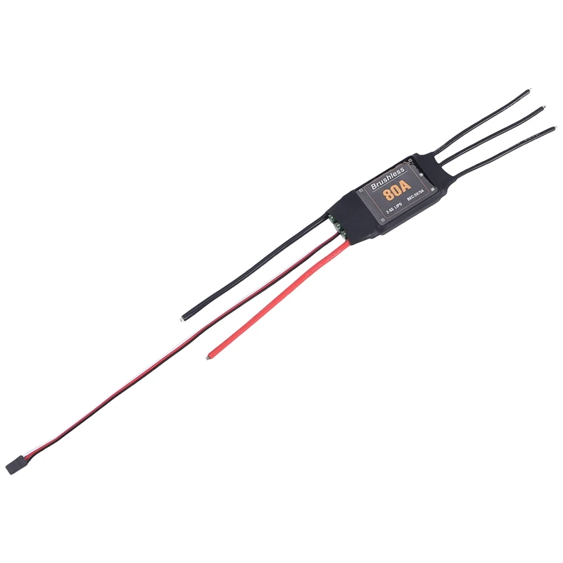 

80A ESC BEC 2-6S Lipo Speed Controller With UBEC For RC Airplanes Helicopter
