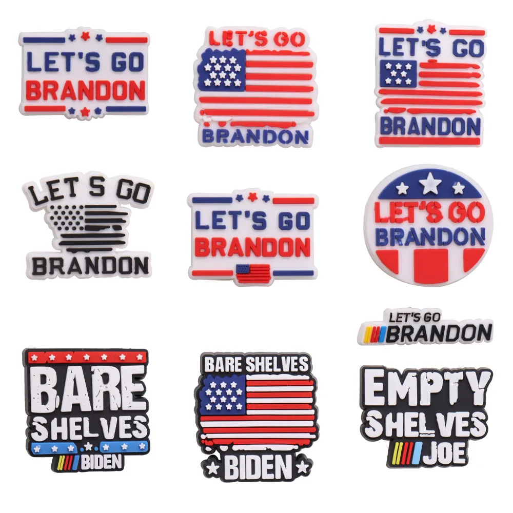 

Новое поступление 1-13 шт. подвески для обуви Американский национальный флаг лысая орла аксессуары из ПВХ украшение для обуви для браслетов Croc Jibz подарок