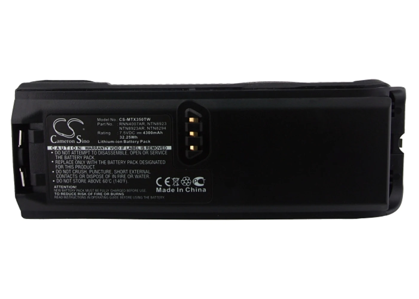 

Cameron Sino 4300mA Battery for Motorola NTN8293,NTN8294,Tetra MTP200,Tetra MTP300,XTS3000,XTS3500,XTS4250,XTS5000