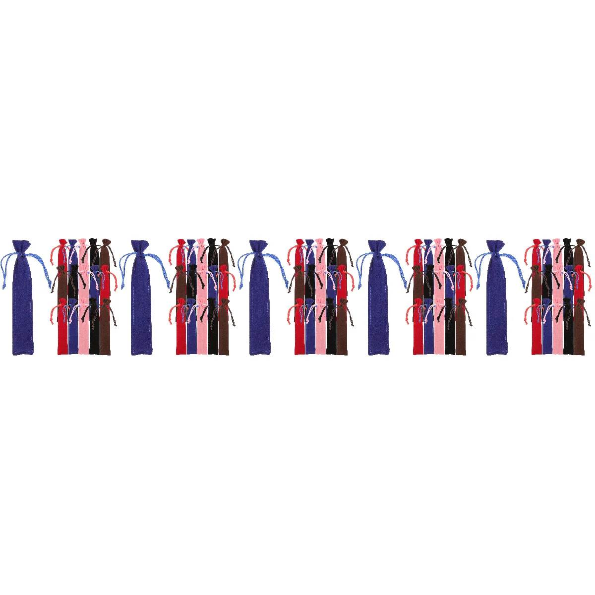 

100 pcs Pen Case Holder Flannel Pens Pouch Pen Protective Drawstring Sleeve Stationery Storage Bag Student Gift for Home Office