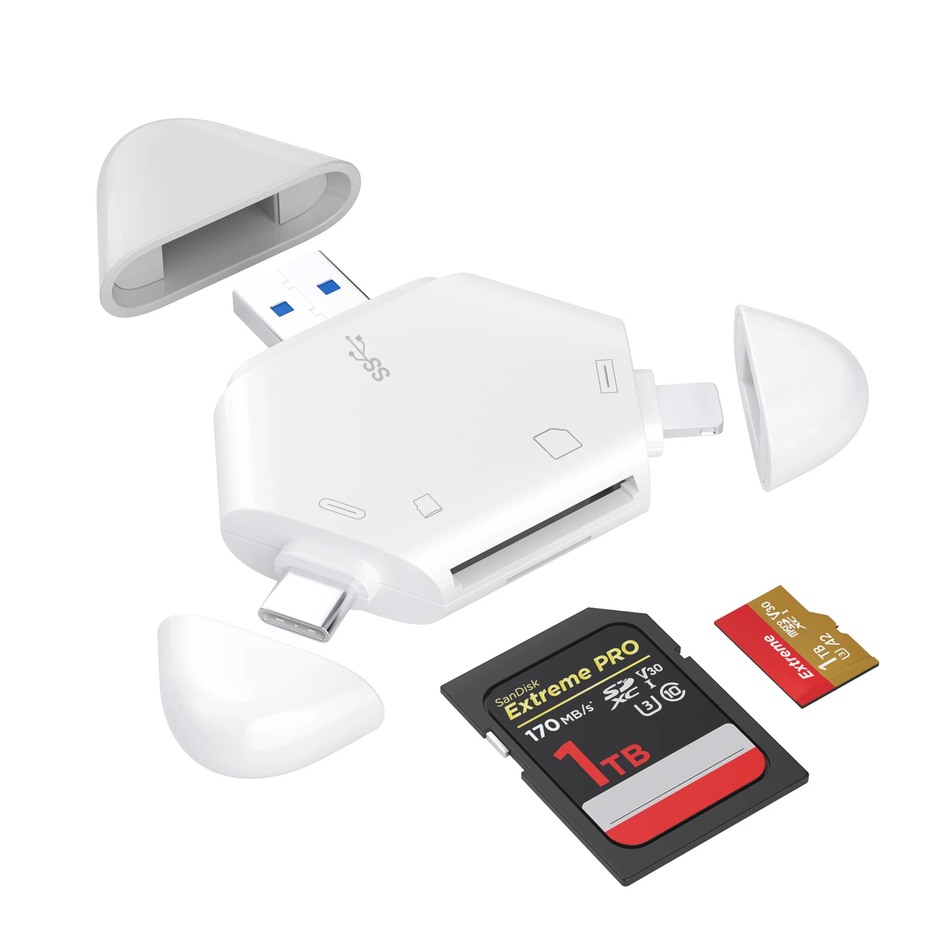 

Card Reader USB 3.0 to SD Micro SD TF Memory Card Adapter for PC Laptop Accessories Multi Smart Cardreader Card Reader