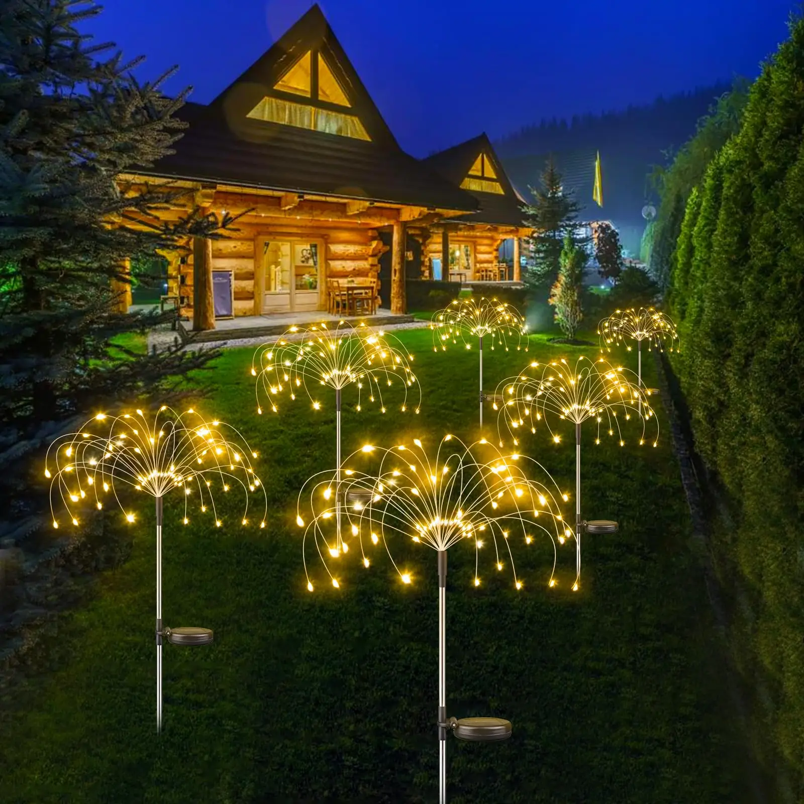 Светодиодные солнечные фонари для фейерверков Наружные водонепроницаемые