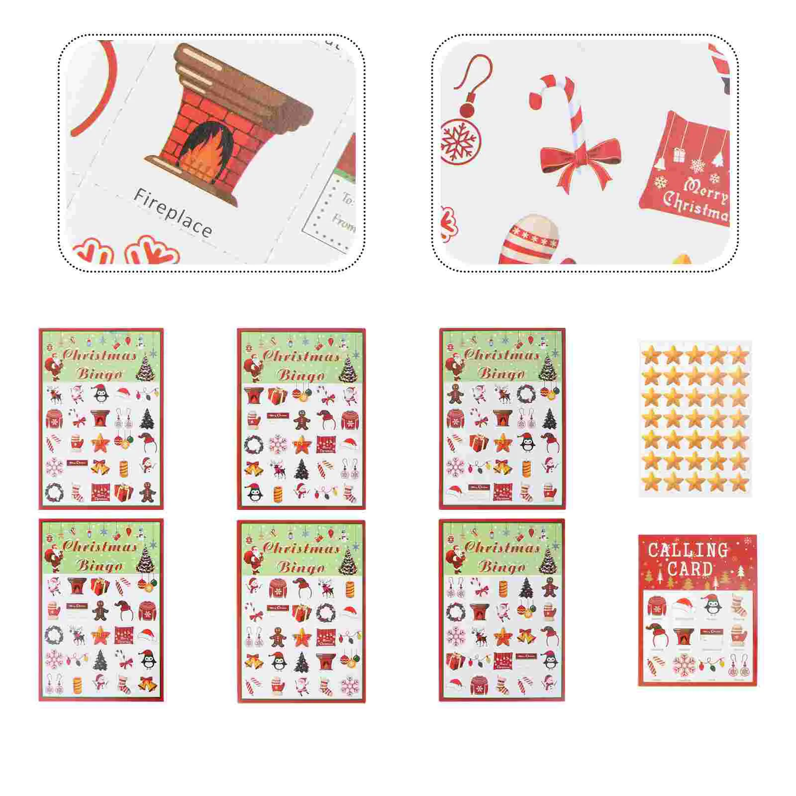 

37pcs Christmas Bingo Game Kids Christmas Bingo Cards Game Christmas Party Games Xmas 24 Families Activities Gifts for Holiday