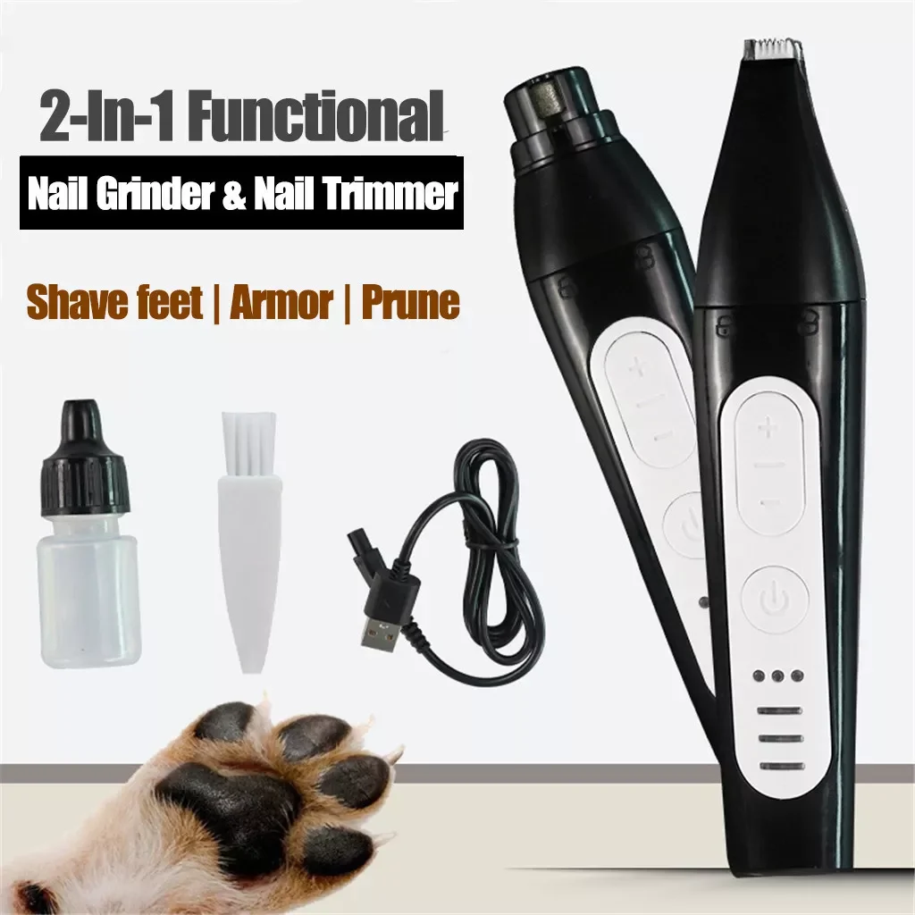 

20ML 3-Speed Grooming Pet Tool Grinder 2-In-1 & Nail-Trimmer USB Tools & Home Improvement