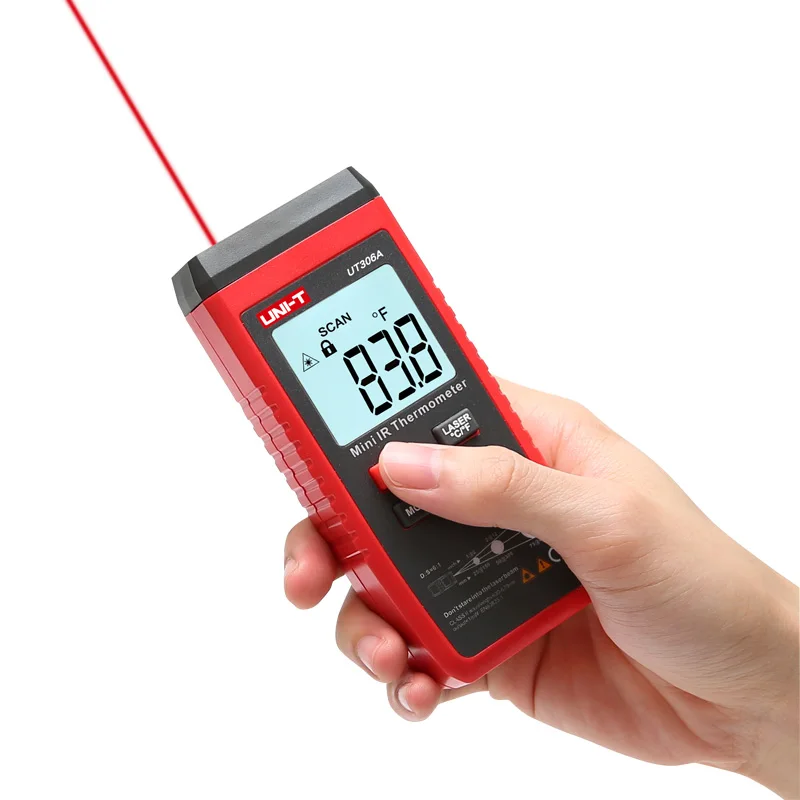 UNI-T UT306A LCD Display Mini IR Thermometer Laser Digital Thermometer Industrial Temperature Meter Tools Non Contact Infrared