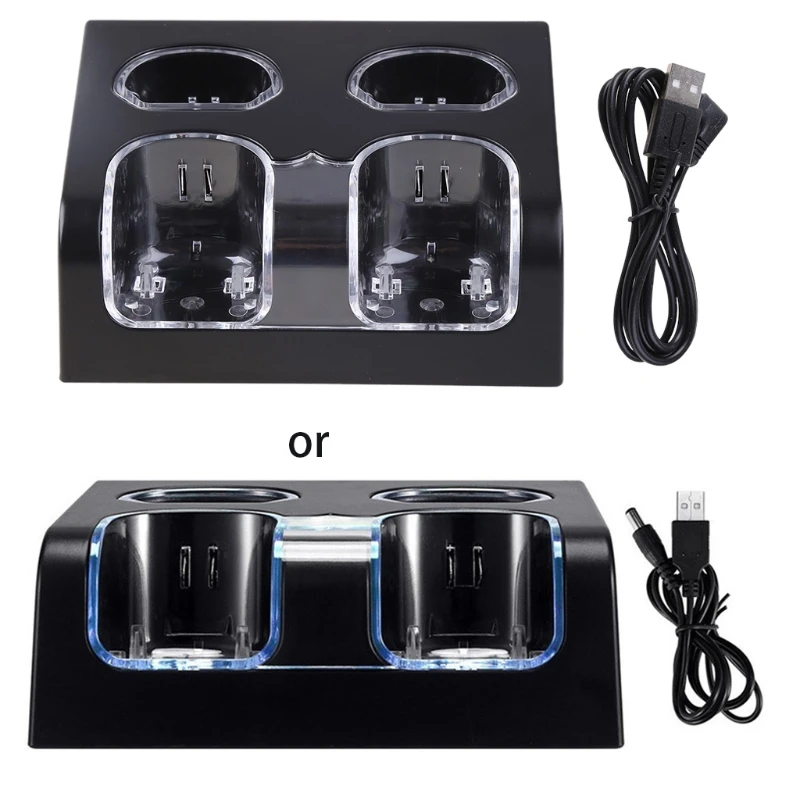 

LX9A 5V 2ACharging Dock for WII WII UGame Console Leakage Protection Portable Stable Charging Stand for Game Handle