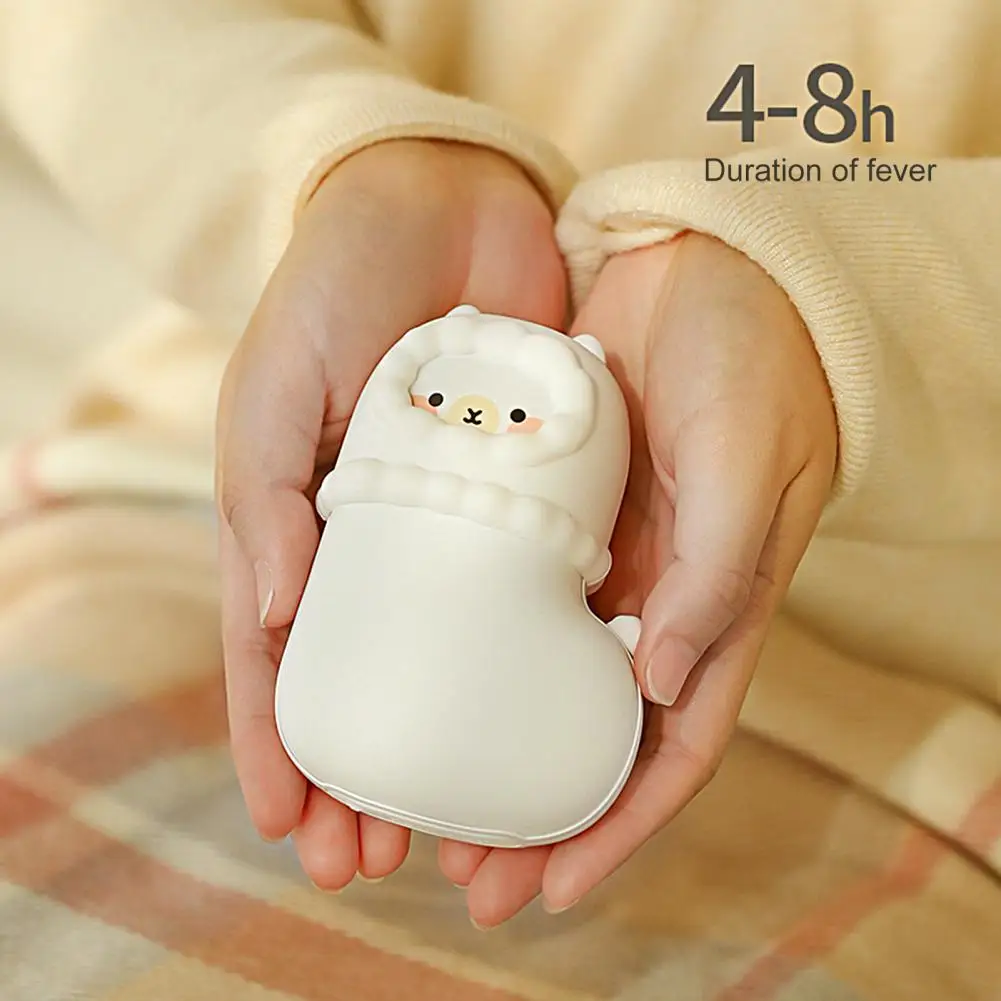 

1 Set Alpaca Shape Smooth Surface Portable Source Practicability Large Capacity Power Bank Electric Warmer for Winter