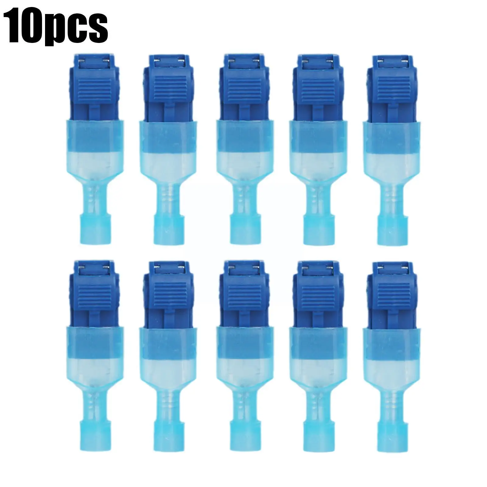 

10Pcs T2 Connector Quick Electrical Cable Connector Terminal Crimp Wire Wire Lock Splice Snap Waterproof Terminal C6M8