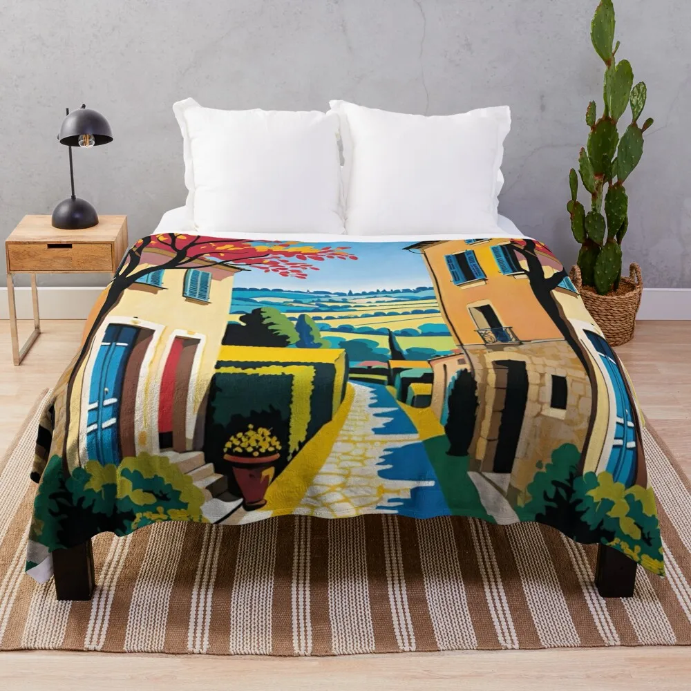 Прованс Пейзаж Художественный принт Очаровательная французская сельская