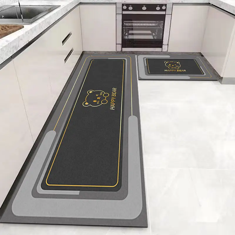 

Kitchen Floor Mat Bedroom Living Room Long Bedside Area Rug Hallway Soft Washable Carpet Anti slip Bathroom Entrance Doormat