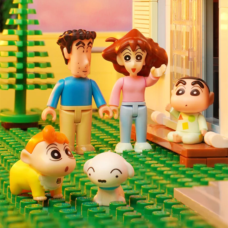 Новый конструктор Keeppley Crayon Shin-chan высокие сложности уличный вид большой дом