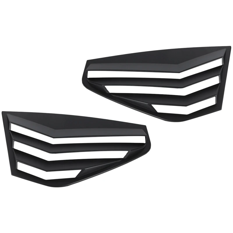 Матовая Черная задняя боковая решетка вентиляции четверти оконного жалюзи