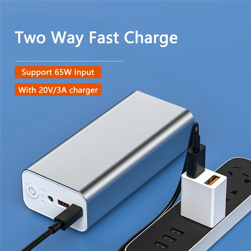 30000mAh Power Bank with 65W Type C DC Port for Notebook Laptop Powerbank for iPad iPhone 13 12 Huawei Samsung Battery Powerbank