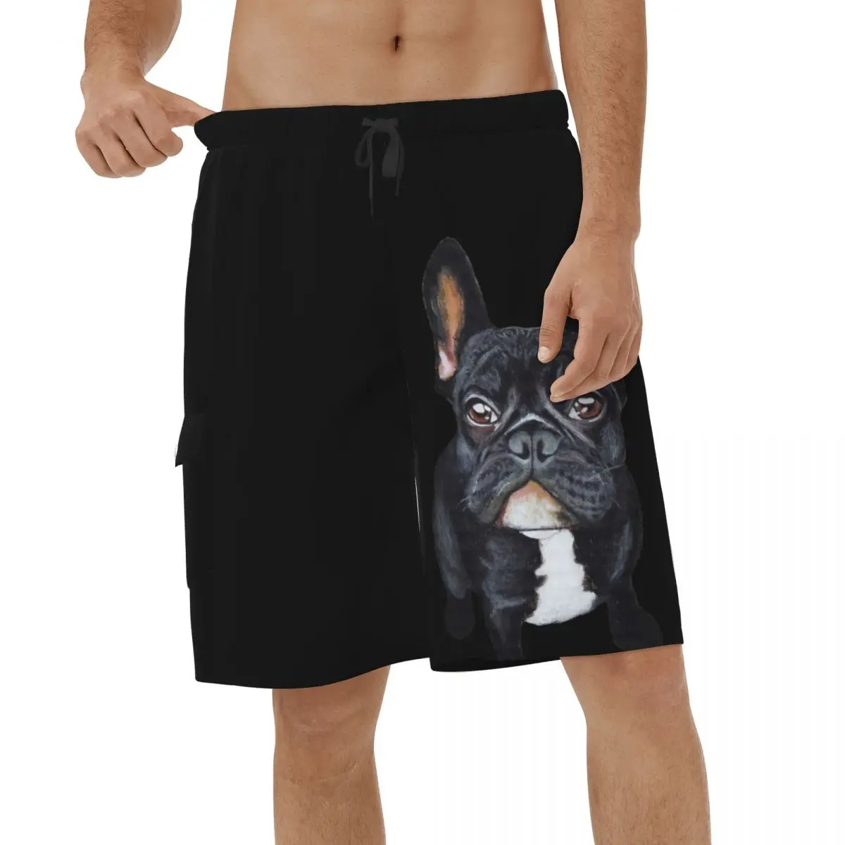 

Fashion French Bulldog Dog Lover Men Beach Shorts Running Swimwear Surf Swimsuits Quick Dry Board Shorts
