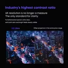 Фото Проектор JMGO N3 Ultra 4K для домашнего кинотеатра, 4000 CVIA, тройной лазер, 240 Гц, контрастность 5000:1, лазерный телевизор для домашнего кинотеатра №4
