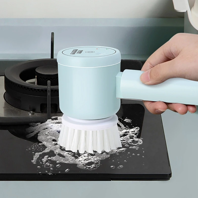 

USB Electric Cleaning Brushs Bathroom Wash Brush Sink Kitchen Cleaning Tool Handheld Bathtub Brush Electric Brush Cleaner 3-in-1