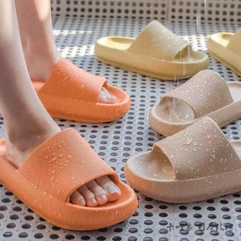 Summer Women Thick Bathroom Home Slippers Men Soft Sole Indoor Slides Female Sandals Non-Slip 2023 New
