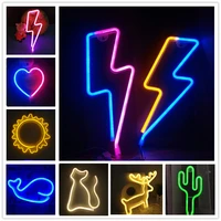 usb lightning neon sign light led neon lamps wall hanging decor romantic atmosphere light for home store business bar wedding