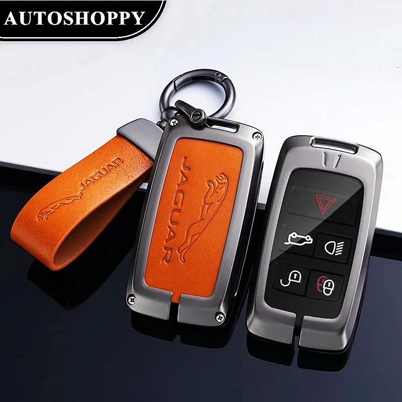 

Leather Car Key Case Cover for Land Rover Range Rover Sport Evoque Velar Discovery 5 Jaguar XE XF E-Pace F-Pace A9 A8 A9 X8 XJ