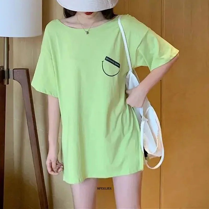 Футболка женская с открытой спиной Повседневная Свободная рубашка коротким