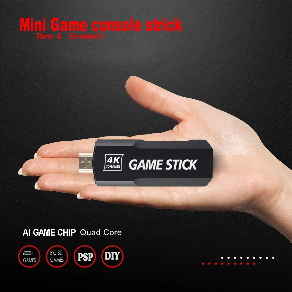 GD10 Video Game console Stick Lite 4K Video Gamestick Jogos Retro Consoles Box 10mil Retrogaming In Portuguese for Kids