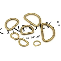20pcs solid brass open end d ring buckle for bag strap belt purse webbing dog collar leather craft diy accessories 7 sizes