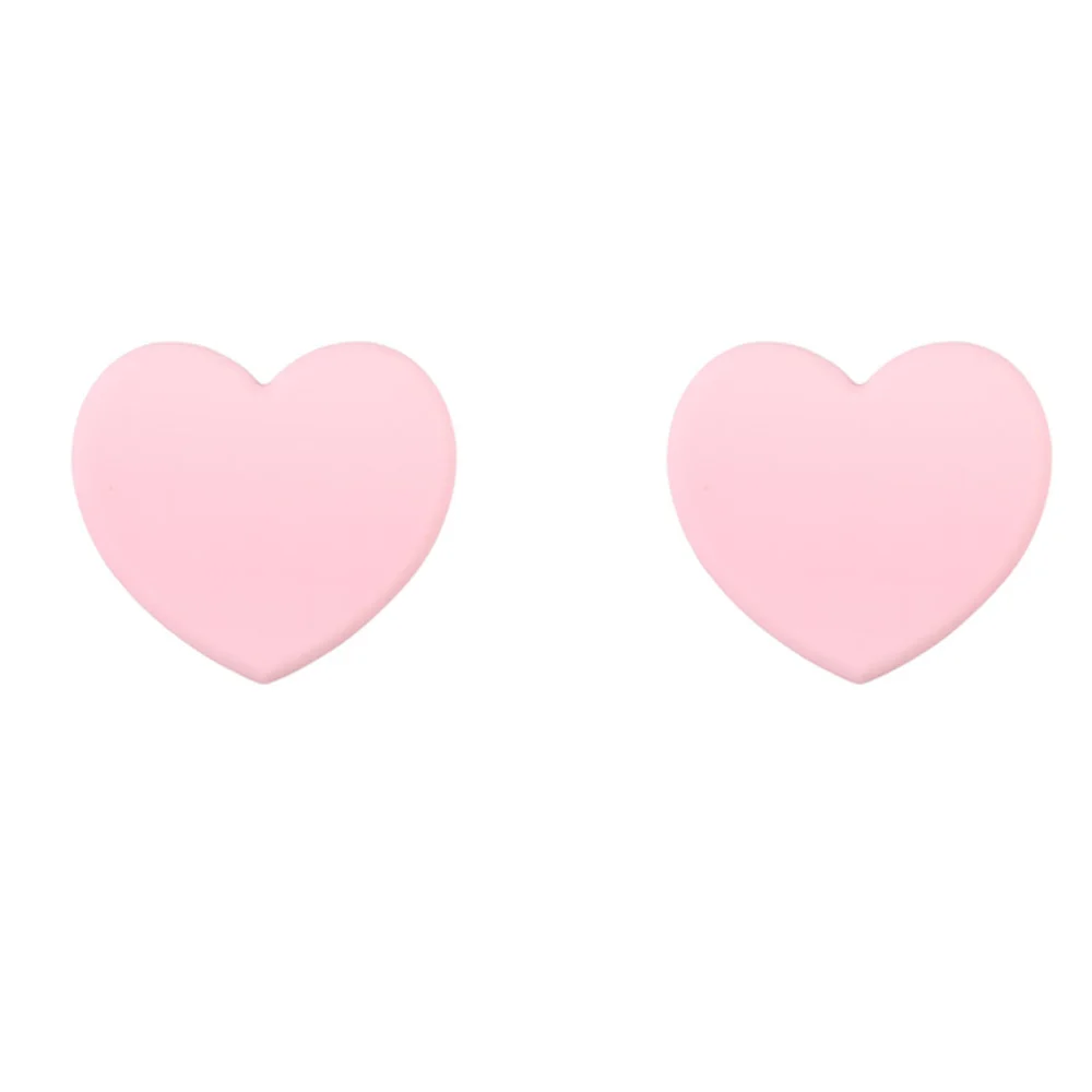 

2Pcs Heart-Shaped Anti-Scalding Silicone Pot Pad Coaster Heat Insulation Pad Desktop Casserole Pad Easy to Clean(Pink)