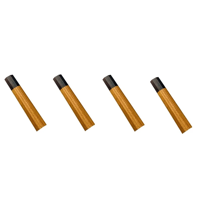 

4X DIY Blank Japanese Kitchen Knives Chef Knife Replacement Octagonal Wooden Handle