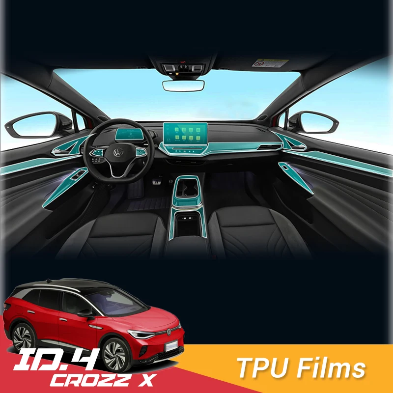 

Car Interior TPU Films For VW ID.4 ID4 CROZZ GTX X PRO Scratch Repair Trim Bright Membrane Protective Garnish Styling