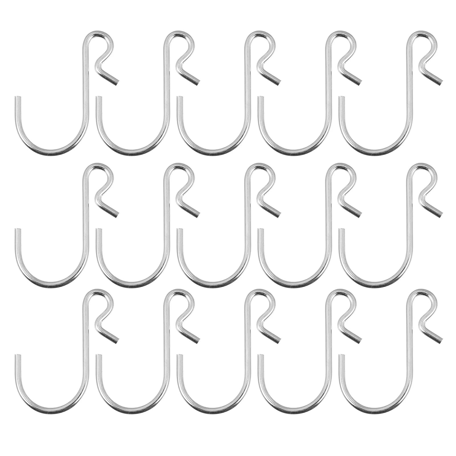 

100pcs Stainless Steel Hooks Rustproof Type Hooks Hanging Hooks (Steel Color)