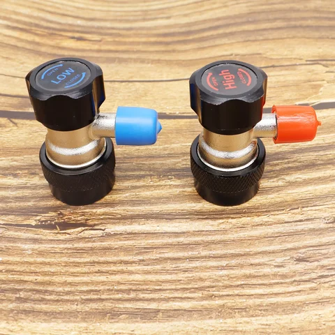 Новый быстрый соединитель Freon R134A для автомобиля, латунный адаптер для кондиционера, регулируемый манометр для кондиционера