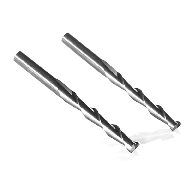 

10x 3.175x2x22mm 2-Flute Milling Cutter High Efficient CNC Router Spiral Bit Carbide Ball Nose Engraving for Sculpturing