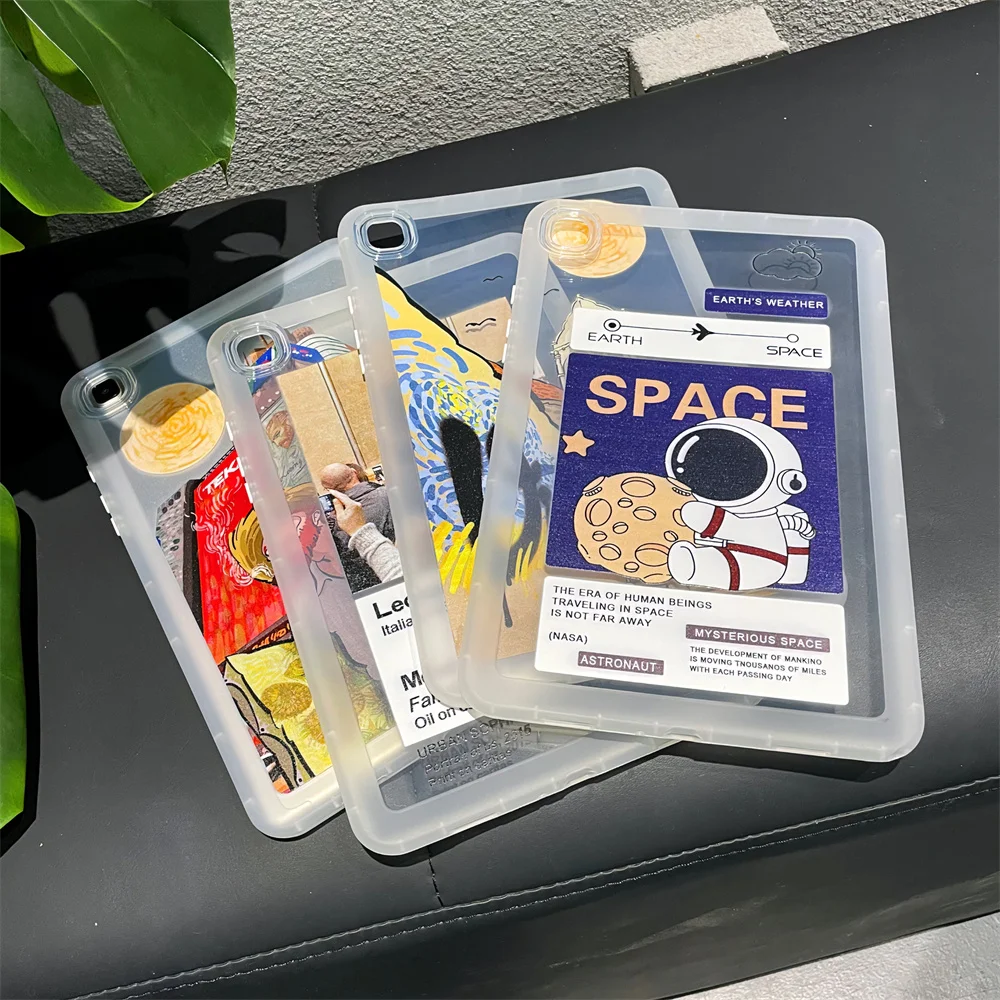 

Funda Case For Tablet Samsung galaxy tab a8 case A7 Lite S6 Lite 2022 S7 S8 Painting Mona Lisa Silicone Case For Samsung Tablet