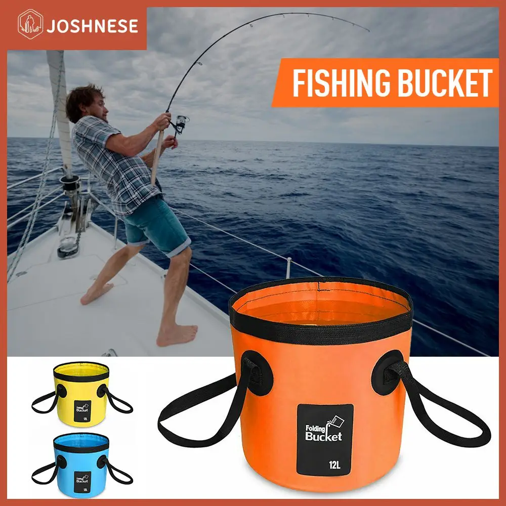 

New Fishing Bags 12L Fishing Bucket Folding Bucket Outdoor Convenient Fishing Box Car Wash Bucket Integrated Molding