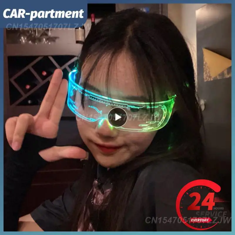 

Красочные светящиеся очки для мотокросса, светодиодная подсветка, козырек, очки для бара, KTV, украшения для рождественской вечеринки, дня рождения