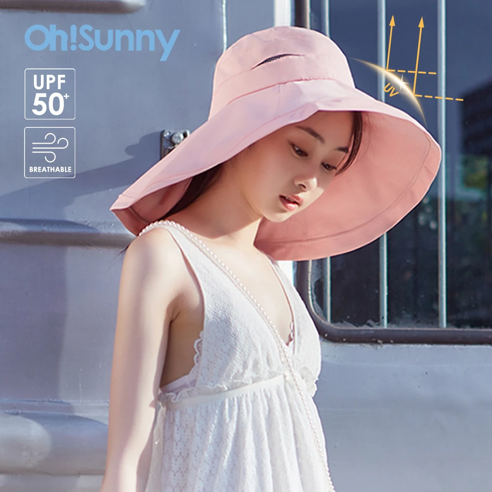 

Ohsunny New Bucket Hats for Women Girls Large Brim Floppy Flodable Washable Sun Protection Bohemia Beach Cap Fisherman Hat
