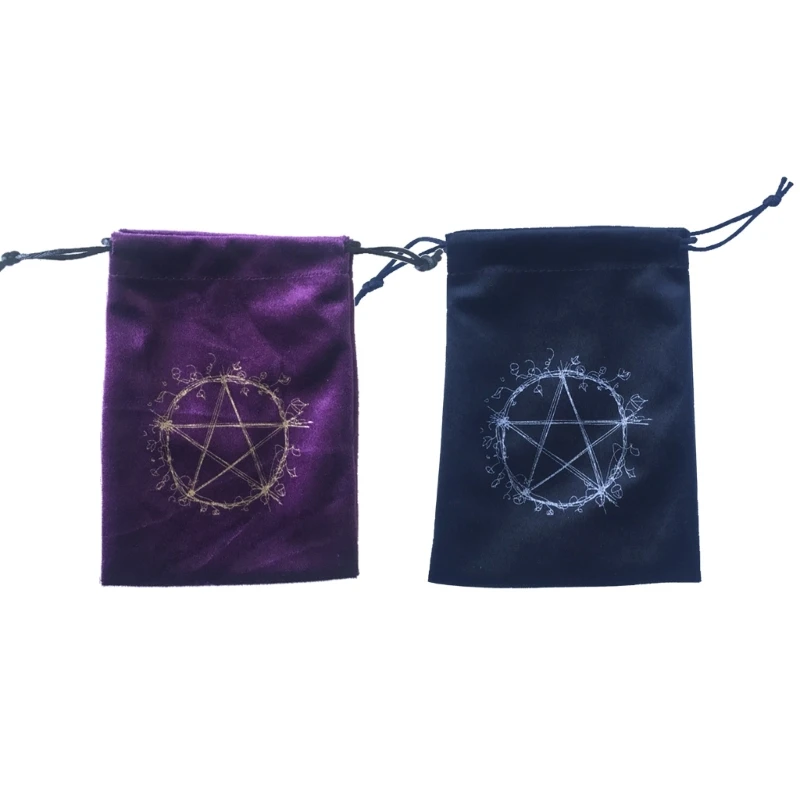 

Tarots Cards Storage Bag Pentacle Tarot Bag Drawstring Pouch Jewelry Bag Travel Gift Bag Divination Accessories