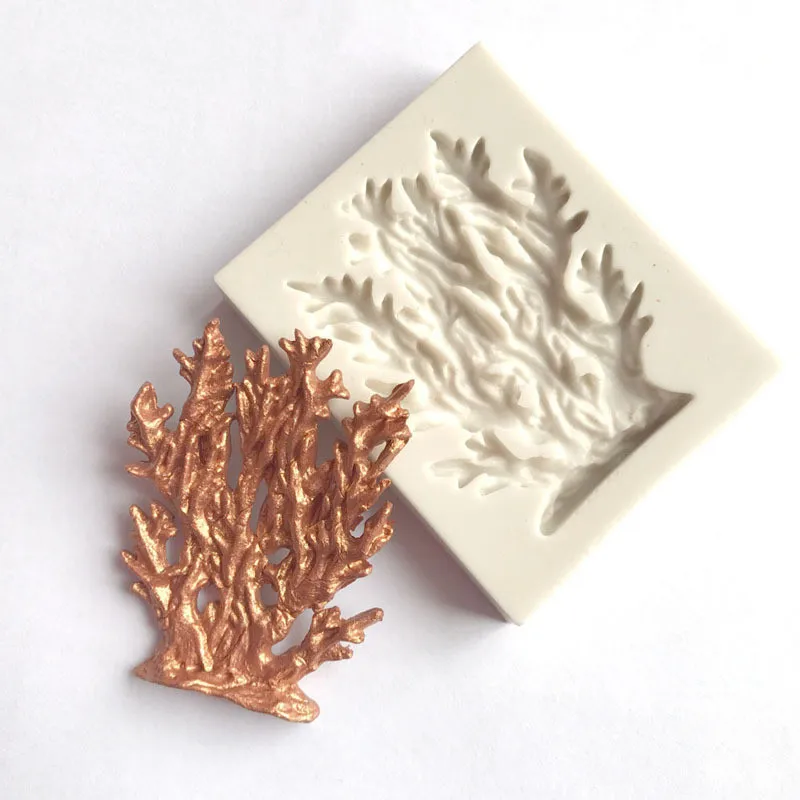 

Sea Coral Shape Silicone Mold Fondant Mold Cake Decorating Tools Chocolate Mold Color Random