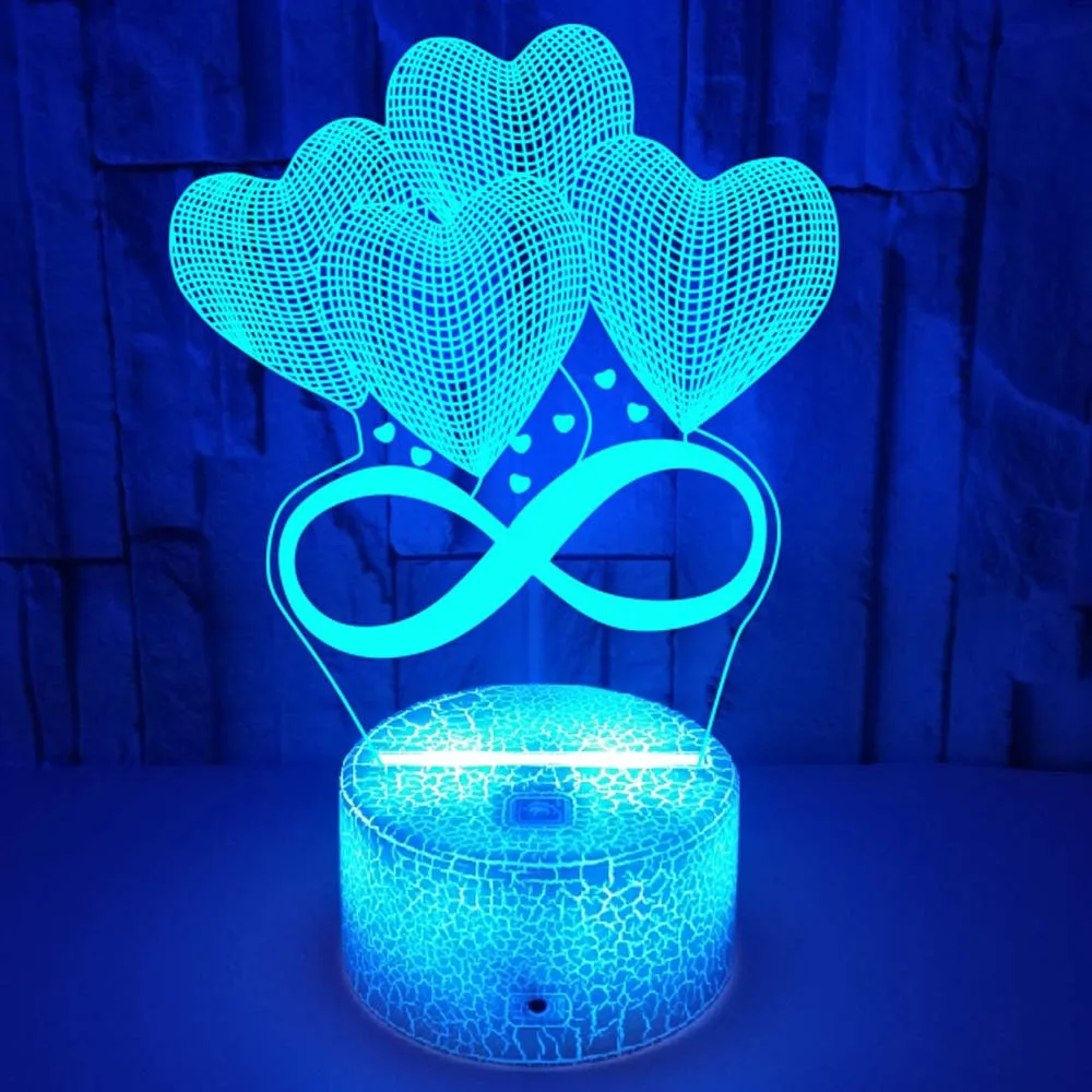 

Nighdn 3D Lamp Illusion Night Light Valentine's Day Gifts for Lover Proposal Romantic Atmosphere Light DecorWedding Anniversary
