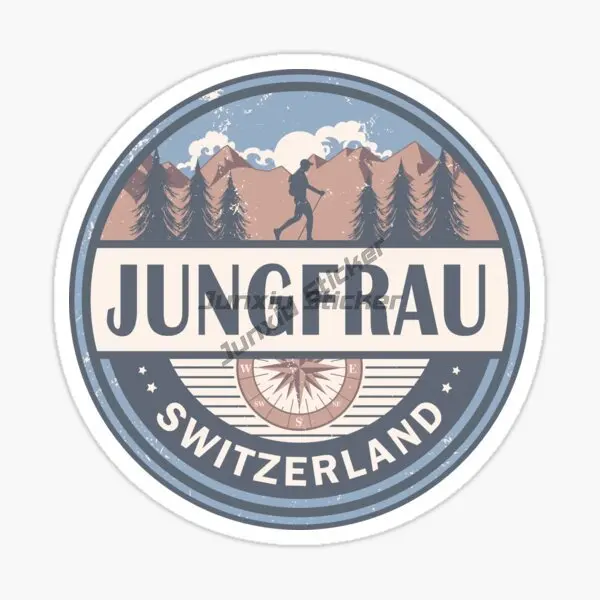Фото Швейцария JUNGFRAU автомобильная наклейка мотоцикл виниловый бампер грузовик автомобиль стена комната велосипед фургон окно украсить ПВХ наклейки №3