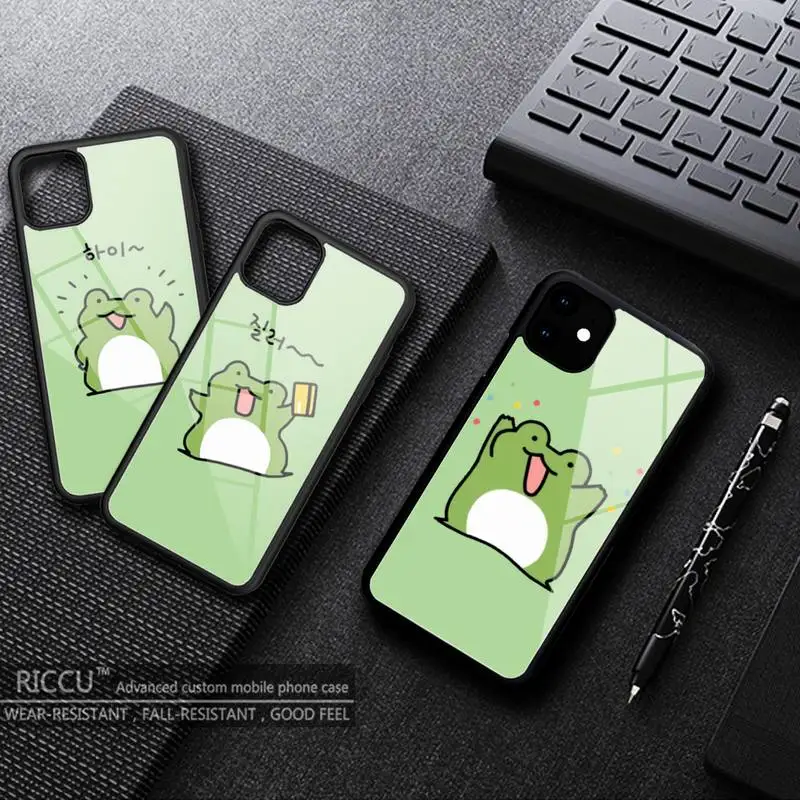 

Funny Animal Frog Phone Case Rubber for iPhone 13 12 11 Pro Max mini XS 6s 8 7 Plus X XR iphone 13 phone Covers