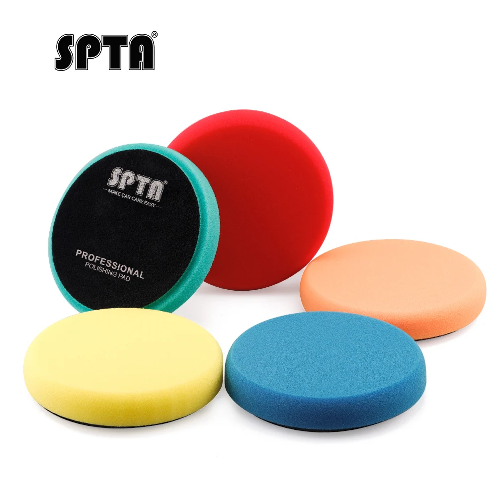 

SPTA 3 "/5"/6 "/7" автомобильные губки для полировки полировальные подушечки для автомобиля плоская полировальная подушечка для DA/RO/GA автомобильный буферный полировщик полировка/воск