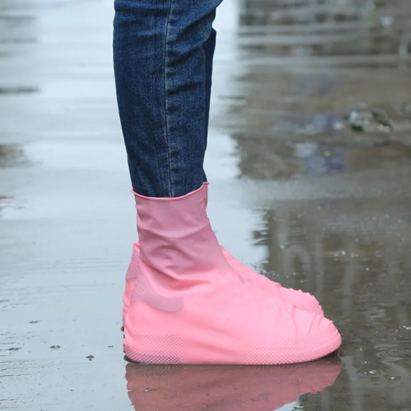 

Reusable Latex Waterproof Rain Shoes Covers Portable Slip-resistant Rubber Rain Boot Overshoes S/M/L Unisex Shoes Accessories
