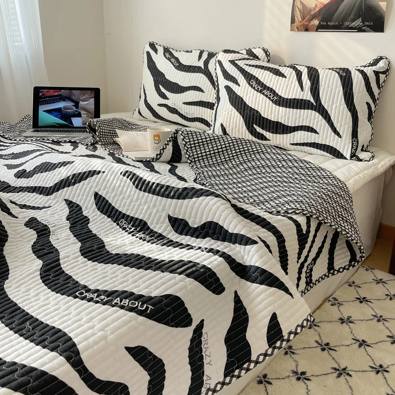 Double-sided Cotton Bed Cover Single Piece Four Seasons Universal Quilted Non-Slip Kang Tatami High end Shee...