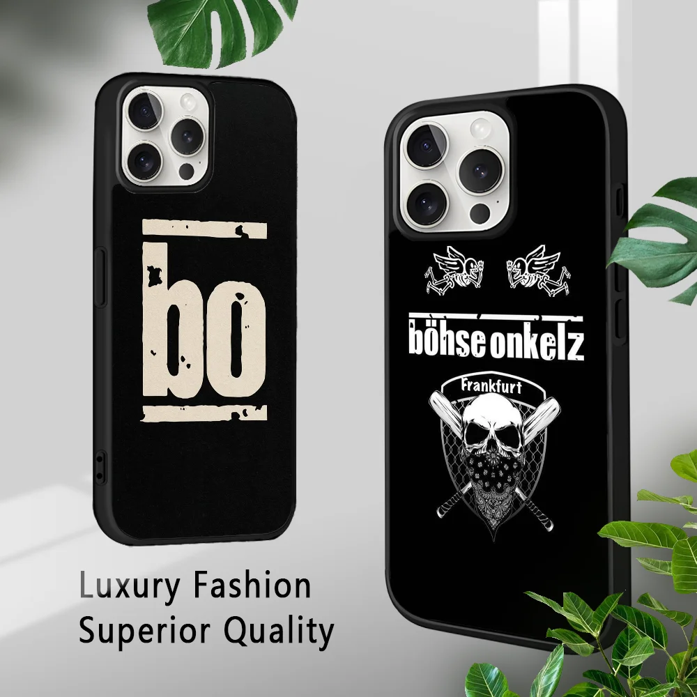 Чехол для телефона BLack B-Bohse O-Onkelz iPhone 16 15 14 13 12 11 Pro Xs Max Mini Plus Celulares Hard Funda