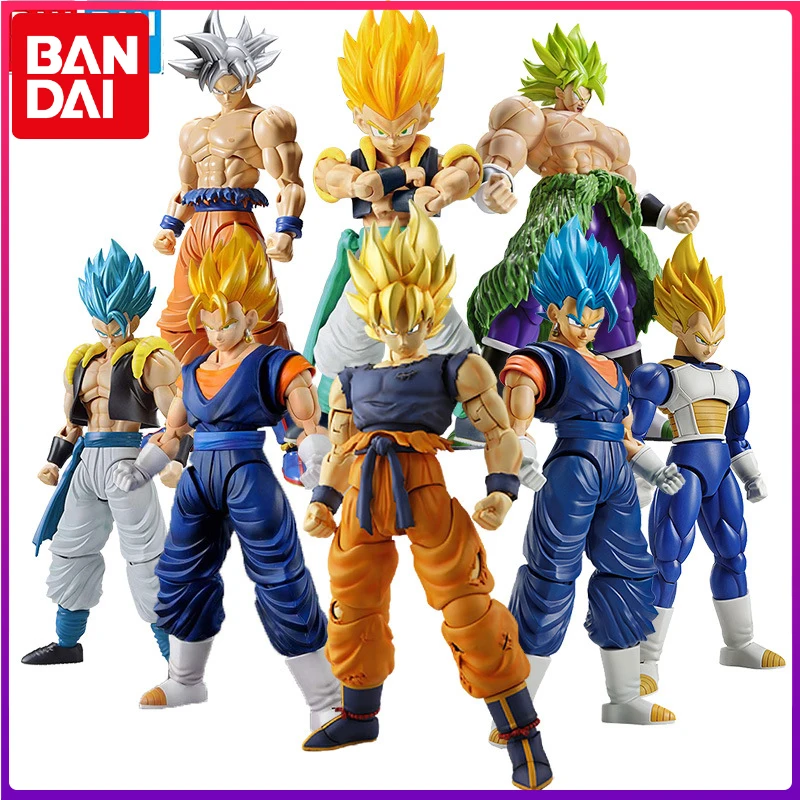 

Bandai Original Dragon Ball Z RISE Anime Figures Broli Son Gohan Goku Vegeta Trunks Gogeta Action Figure Model Kids Gift Toy