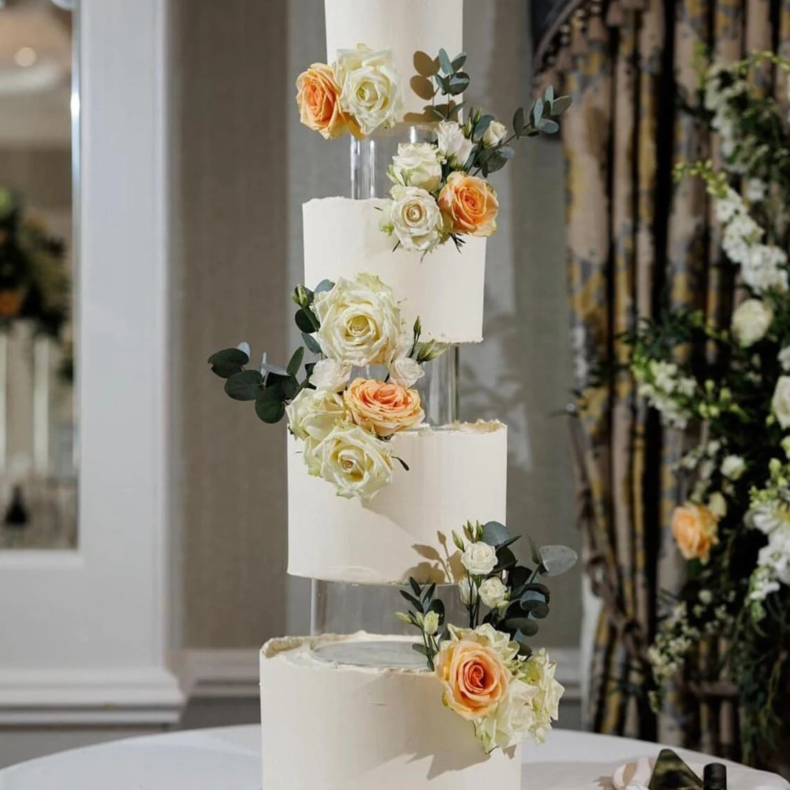 Круглая акриловая подставка для торта на свадьбу день рождения разделитель